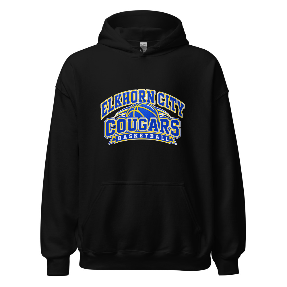 Elkhorn City Cougars Basketball Game Day Spirit Adult Hoodie