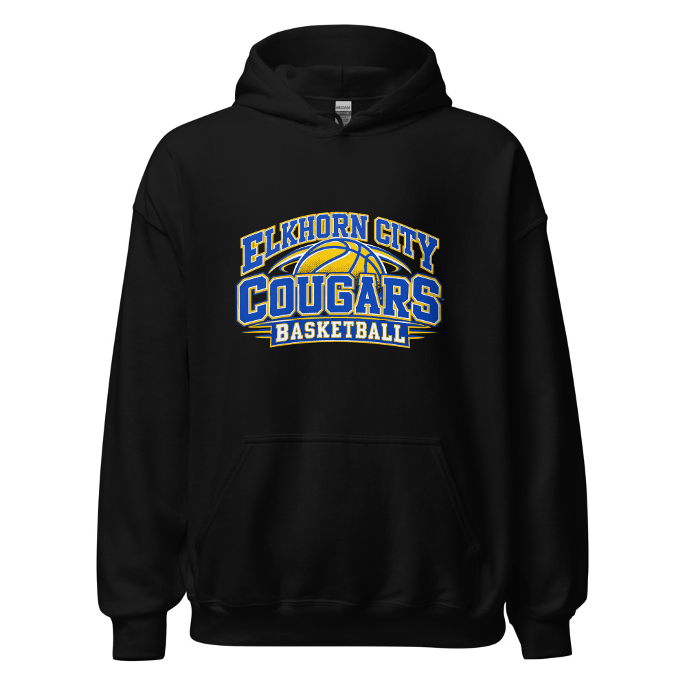 Elkhorn City Cougars Basketball Game Day Spirit Adult Hoodie