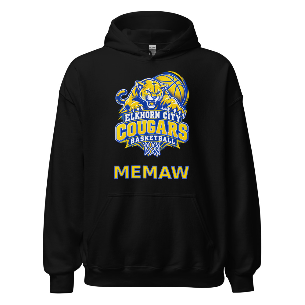 Elkhorn City Cougars Basketball MEMAW Adult Hoodie