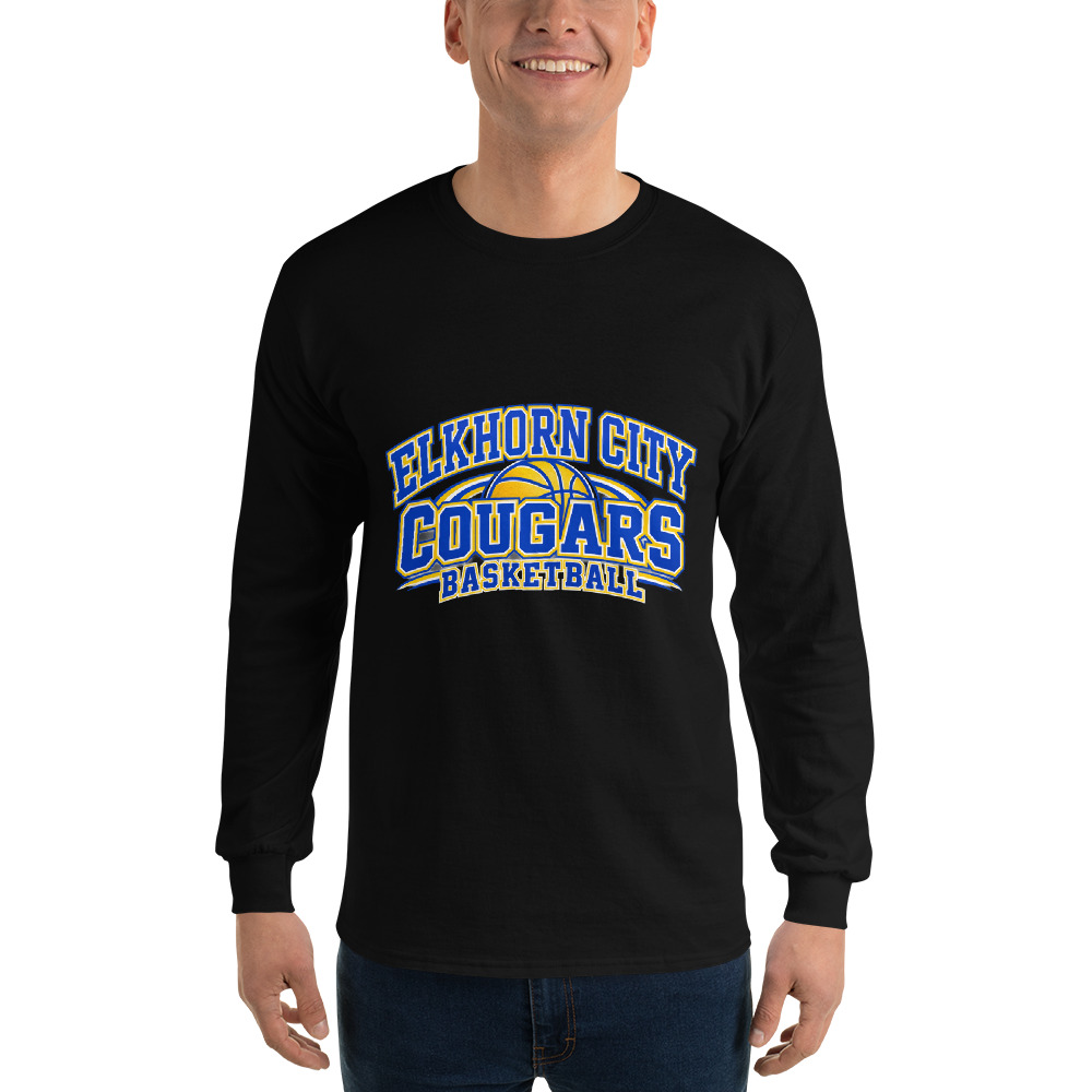 Elkhorn City Cougars Basketball Everyday Spirit Adult Long Sleeve