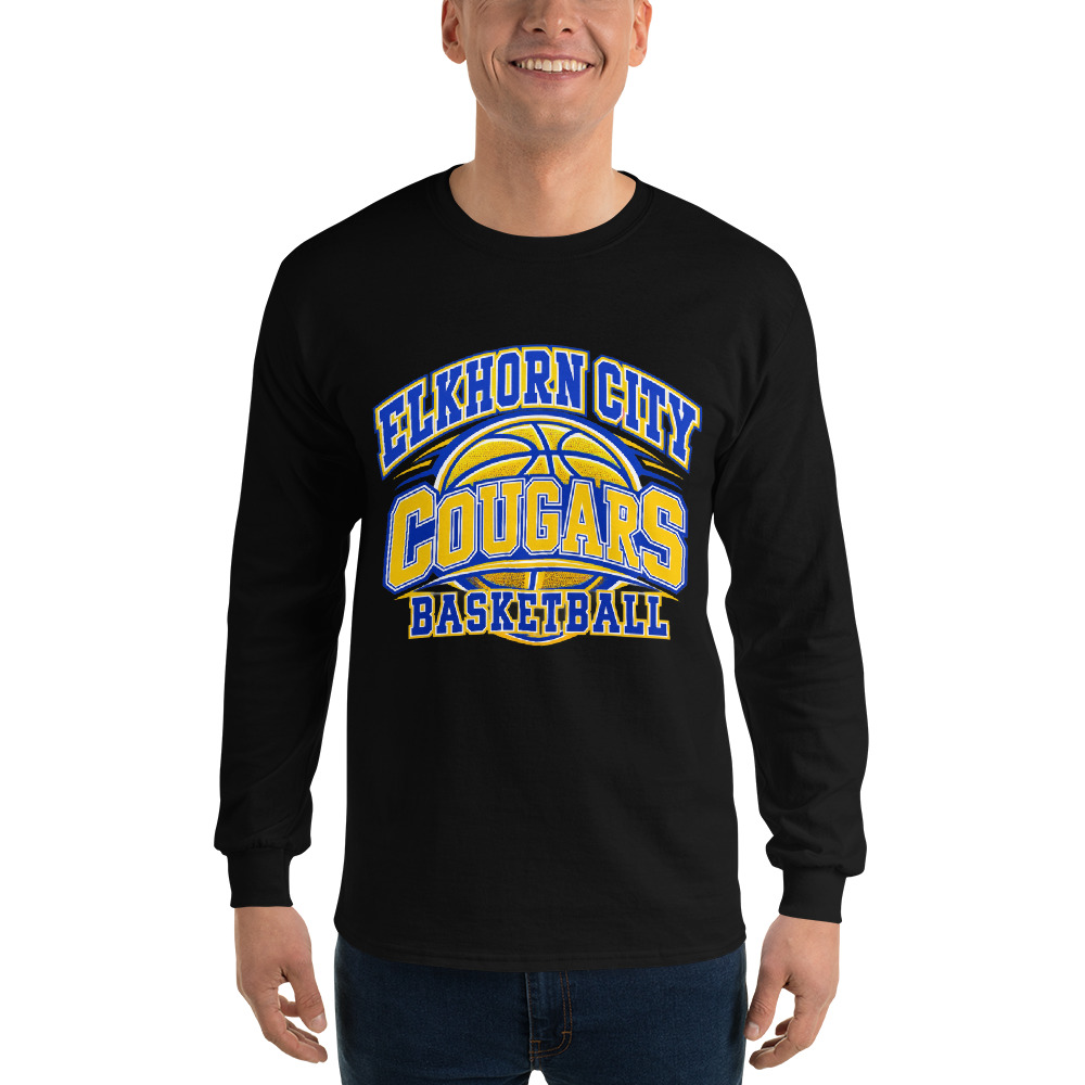 Elkhorn City Cougars Basketball Everyday Spirit Adult Long Sleeve