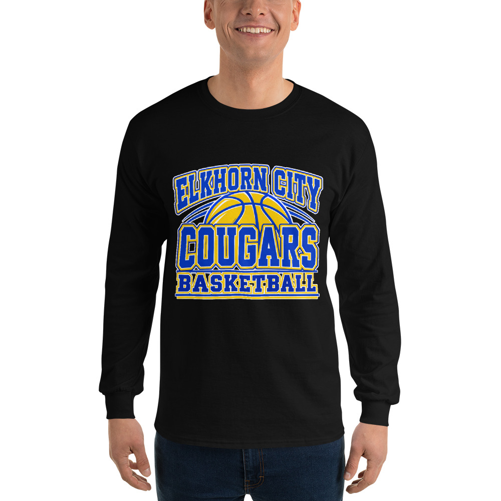 Elkhorn City Cougars Basketball Everyday Spirit Adult Long Sleeve
