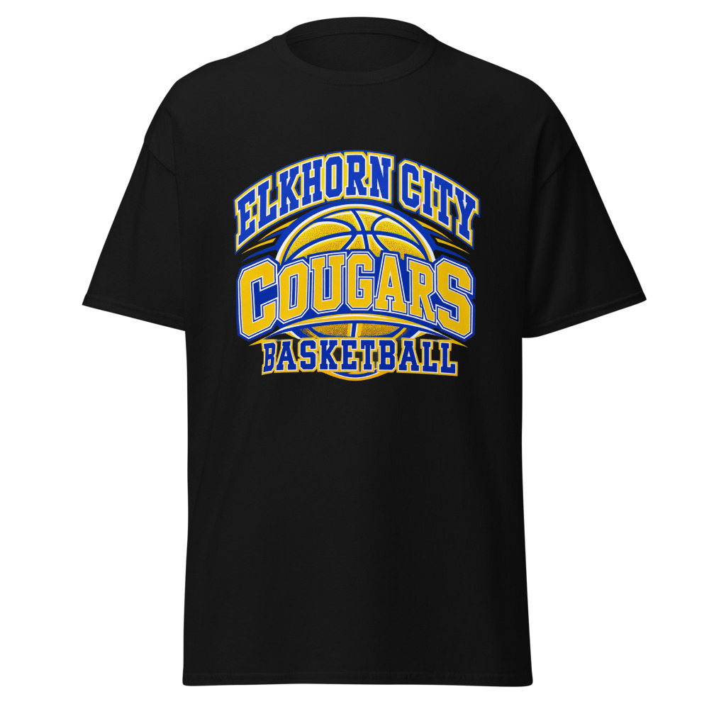Elkhorn City Cougars Basketball Everyday Spirit Adult Shirt