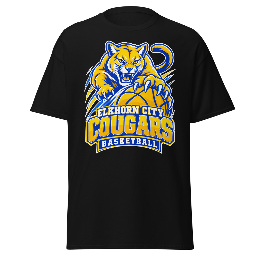 Elkhorn City Cougars Basketball Game Day Spirit Adult Shirt