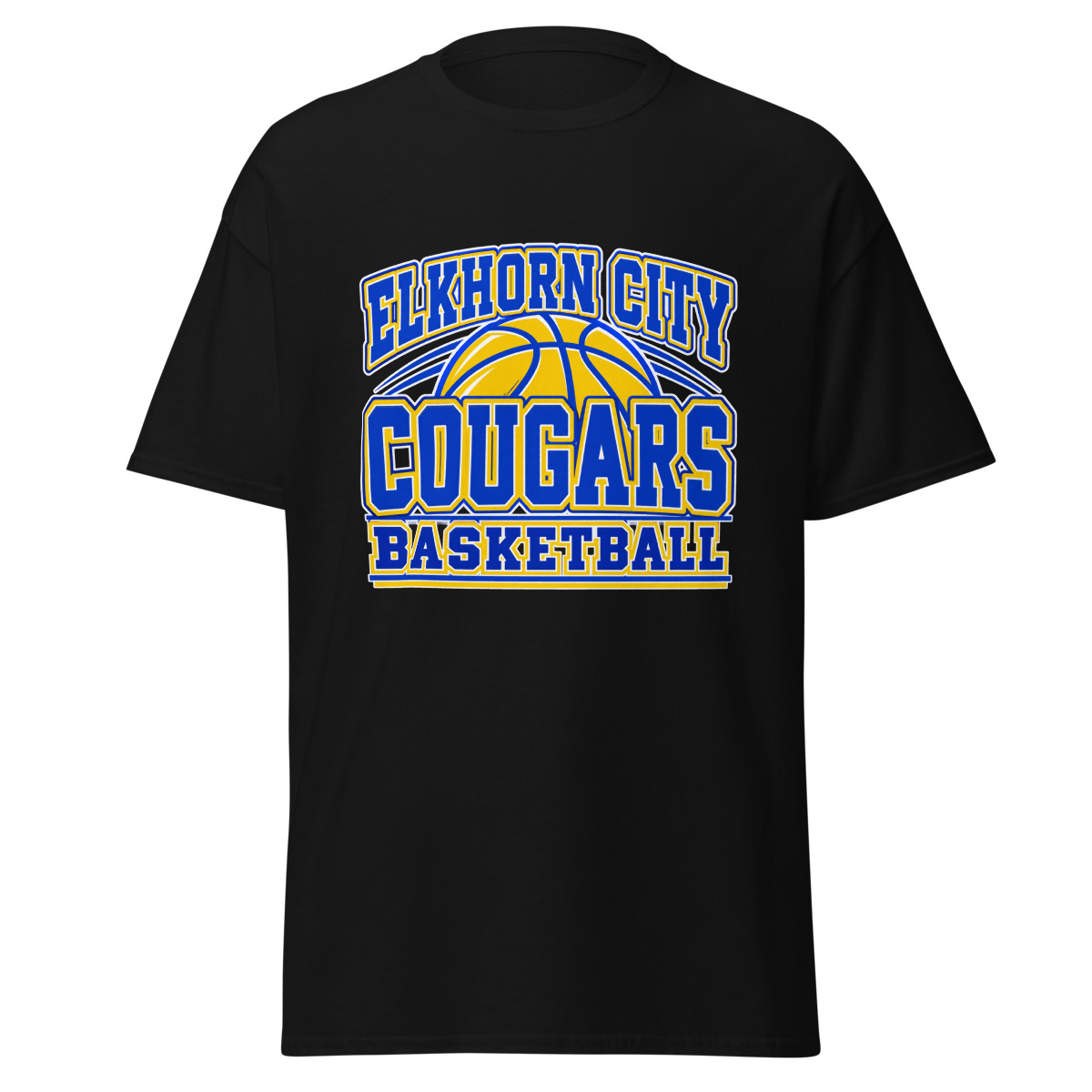 Elkhorn City Cougars Basketball Everyday Spirit Adult Shirt