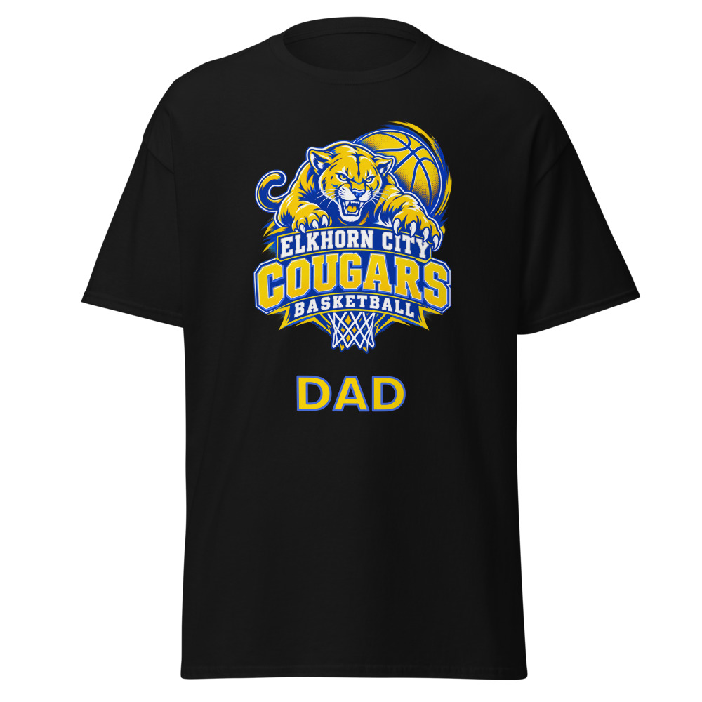 Elkhorn City Cougars Basketball Dad Adult Shirt