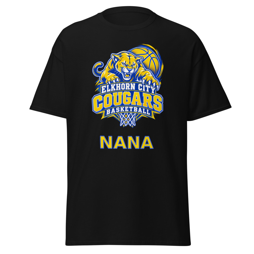 Elkhorn City Cougars Basketball Nana Adult Shirt