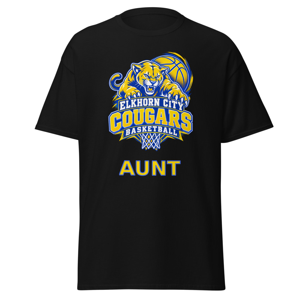 Elkhorn City Cougars Basketball Adult Shirt — Choose Your Family Role