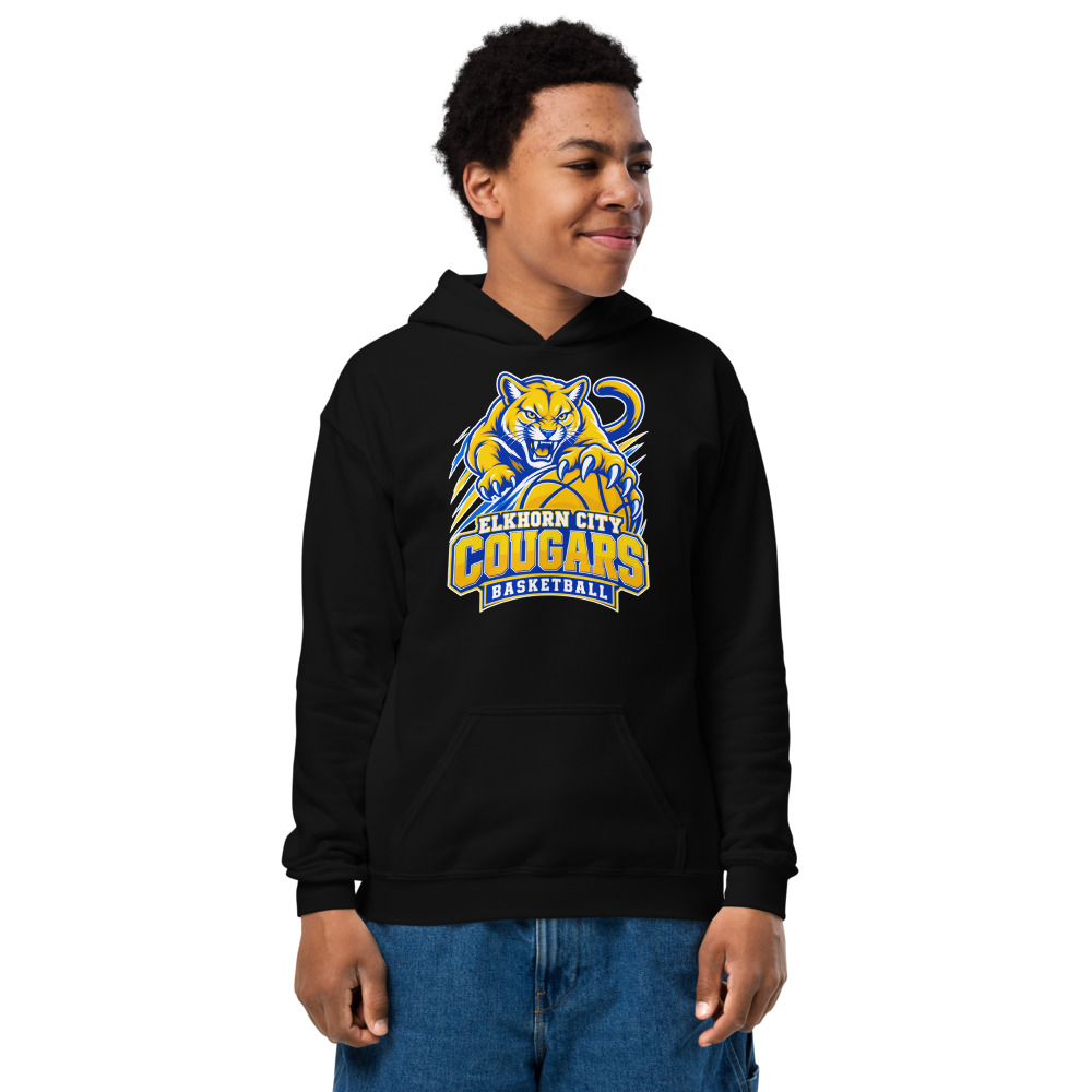 Elkhorn City Cougars Basketball Game Day Spirit Youth Hoodie