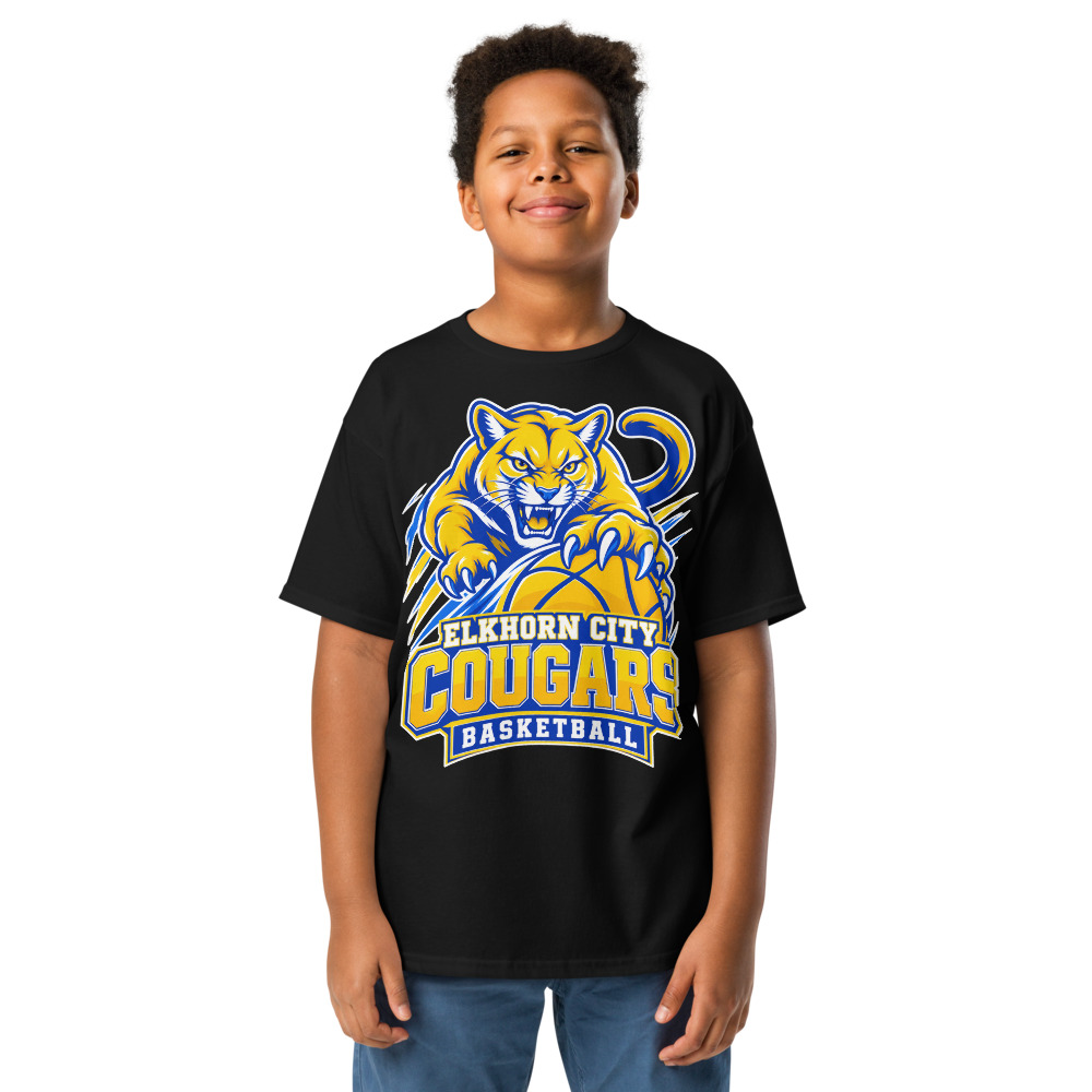 Elkhorn City Cougars Basketball Game Day Spirit Youth Shirt