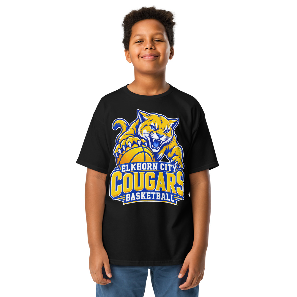 Elkhorn City Cougars Basketball Fear the Mascot Youth Shirt
