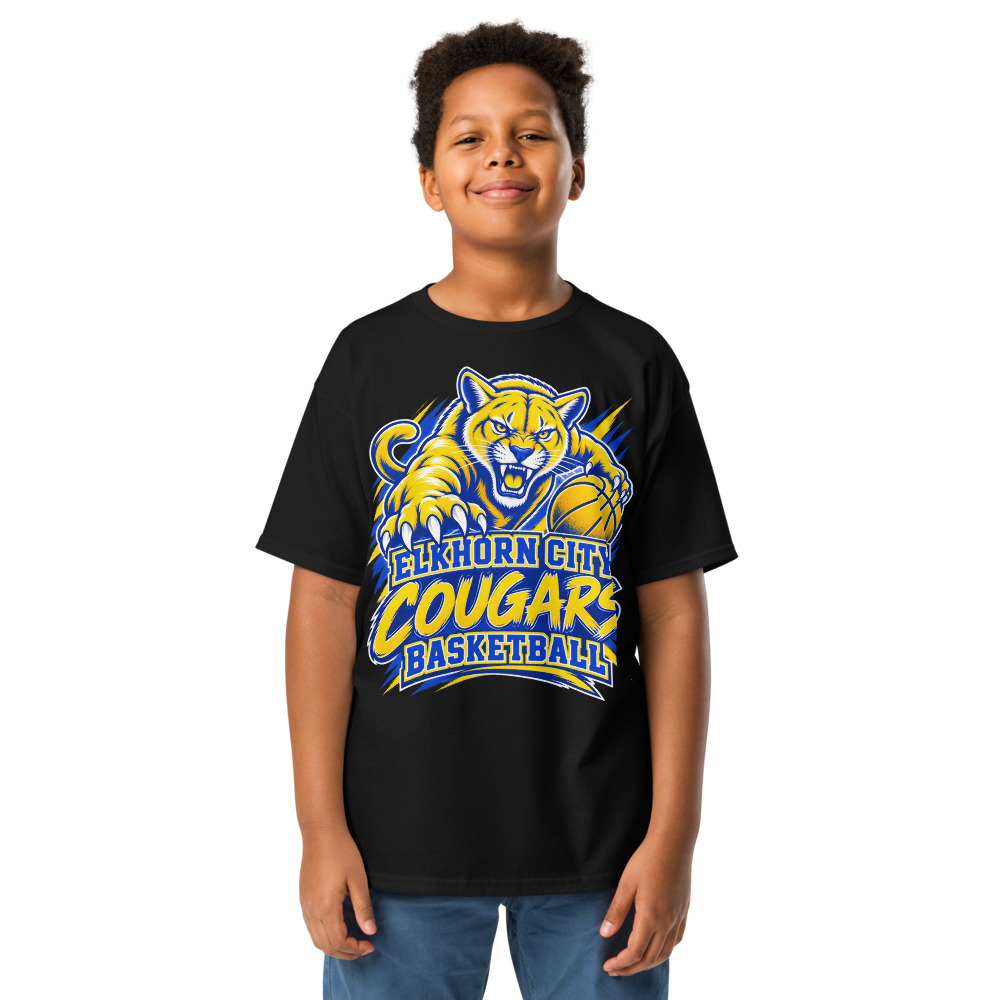 Elkhorn City Cougars Basketball Fear the Mascot Youth Shirt