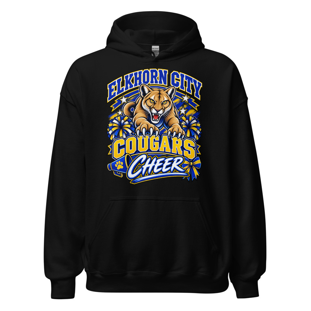 Elkhorn City Cougars Cheerleading Adult Hoodie