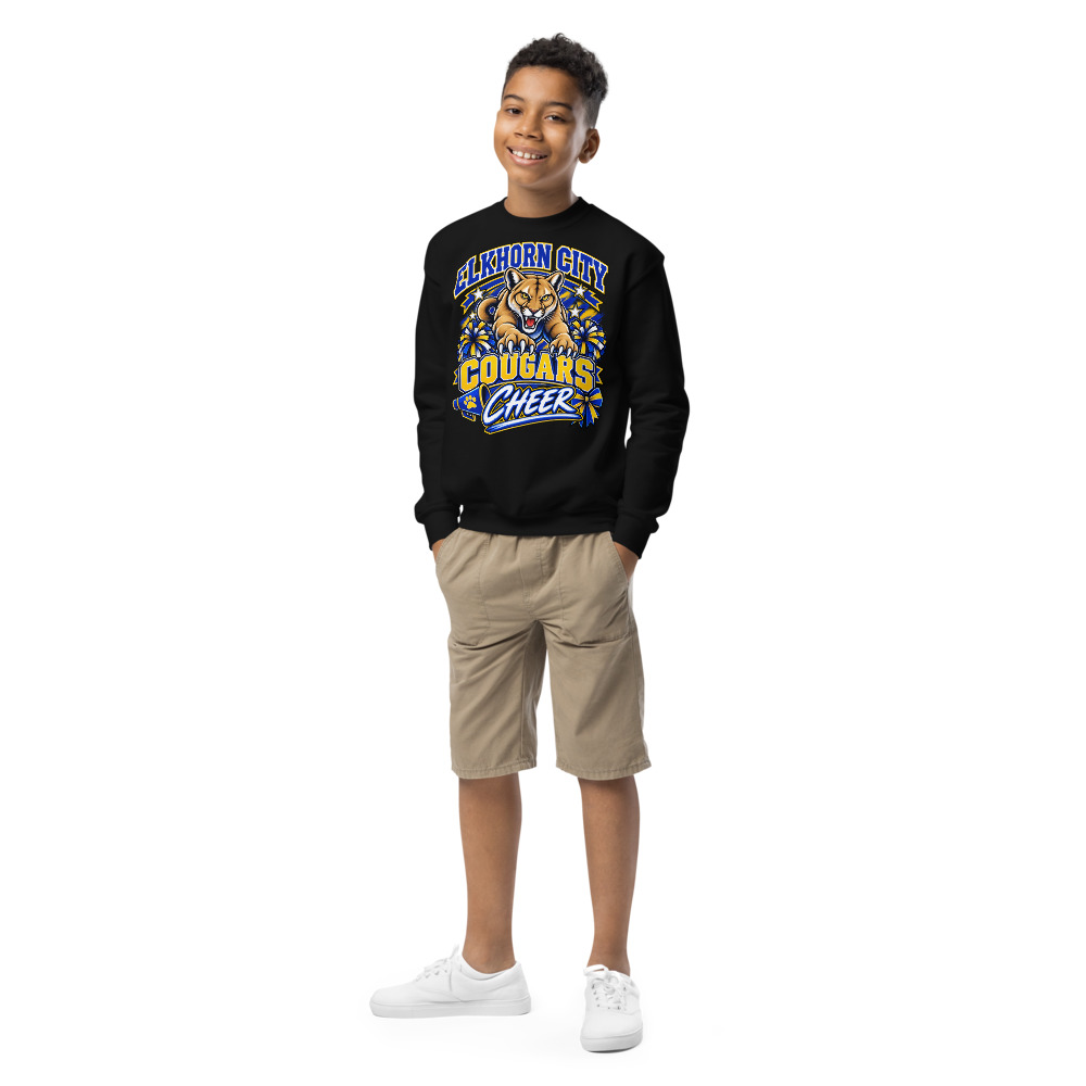 Elkhorn City Cougars Cheerleading Youth Crew Neck