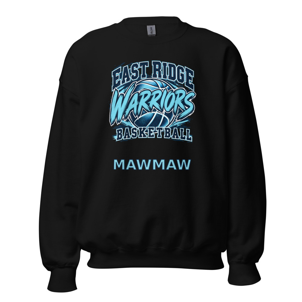 East Ridge Warriors Basketball Mawmaw Adult Crew Neck