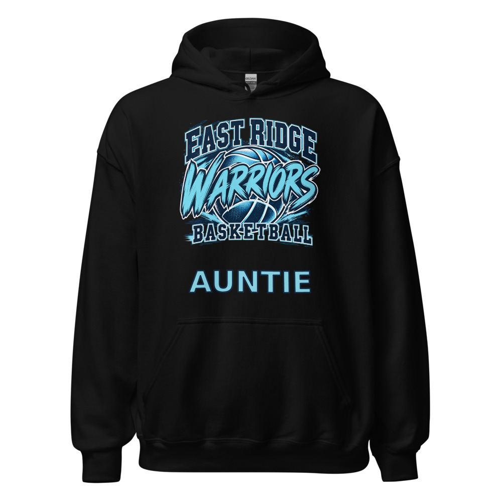 East Ridge Warriors Basketball Auntie Adult Hoodie