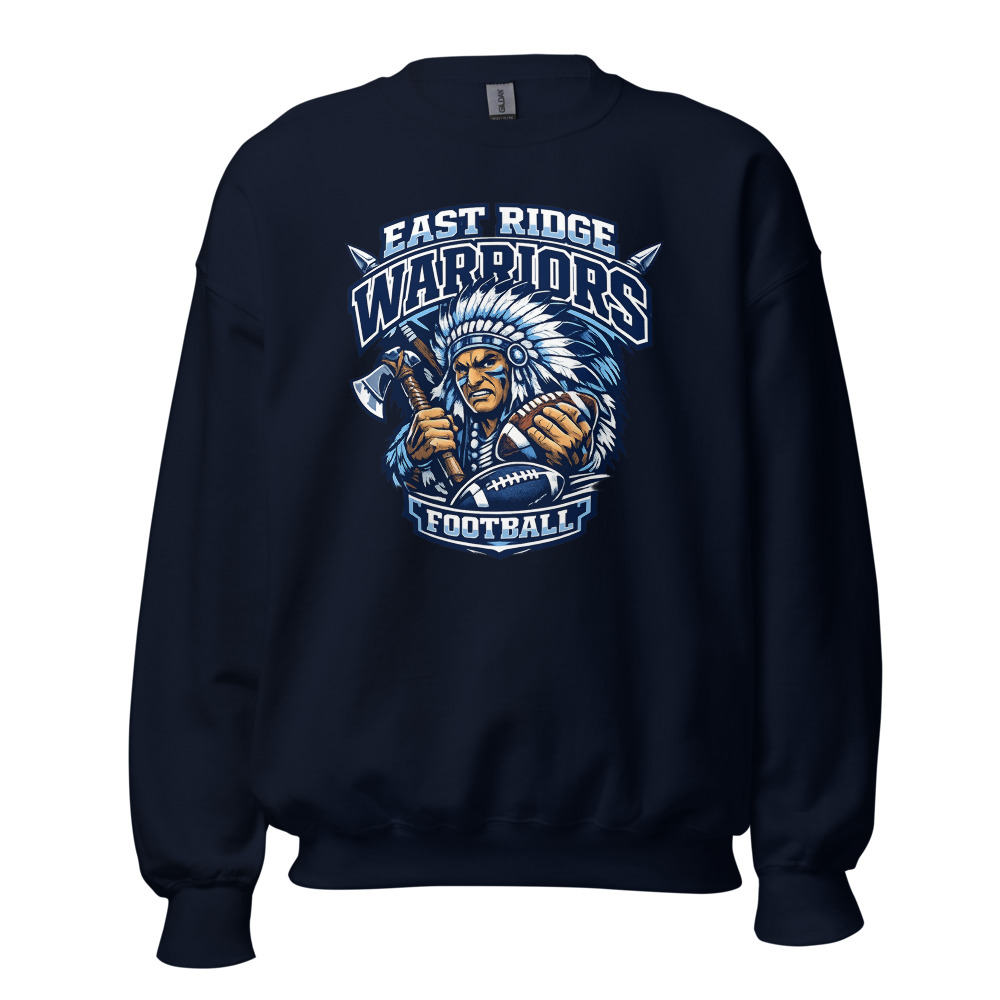 East Ridge Warriors Football Adult Crew Neck