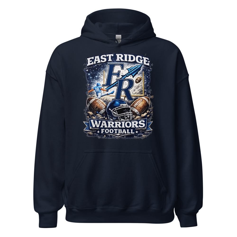 East Ridge Warriors Football Adult Hoodie