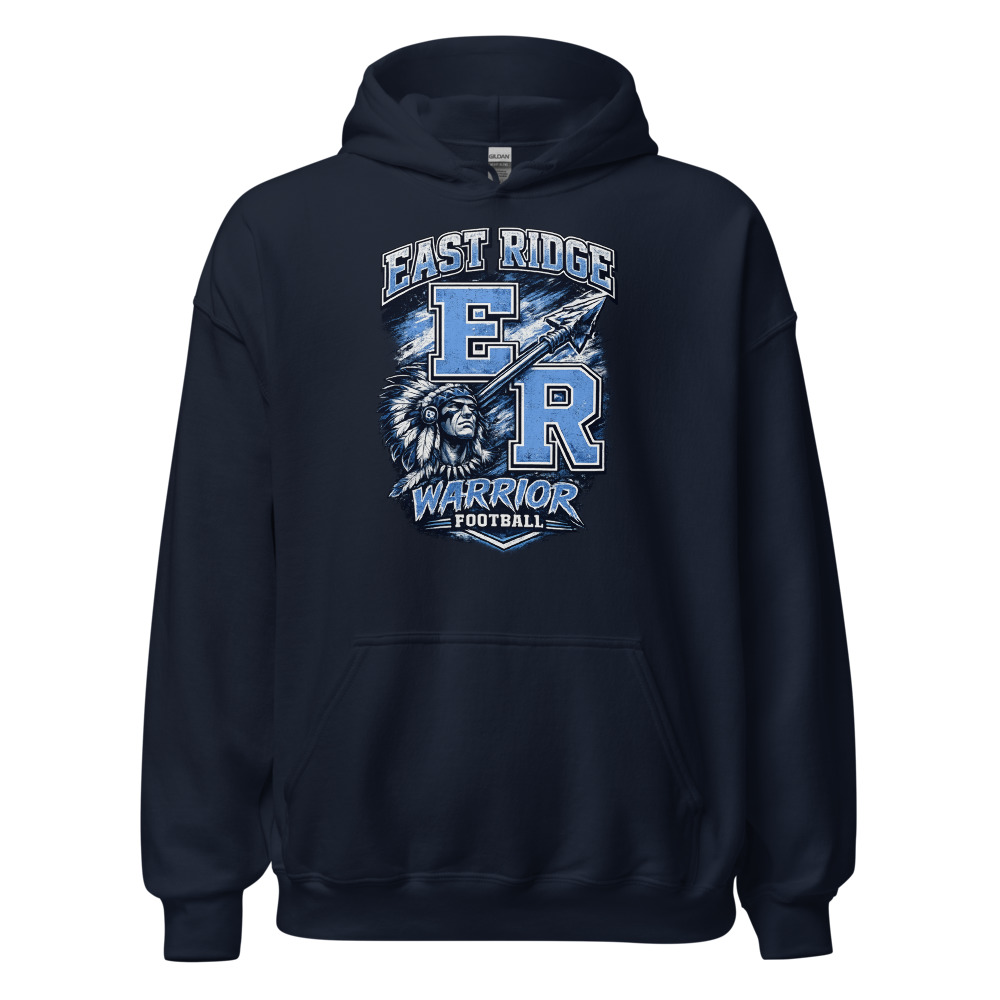 East Ridge Warriors Football Adult Hoodie