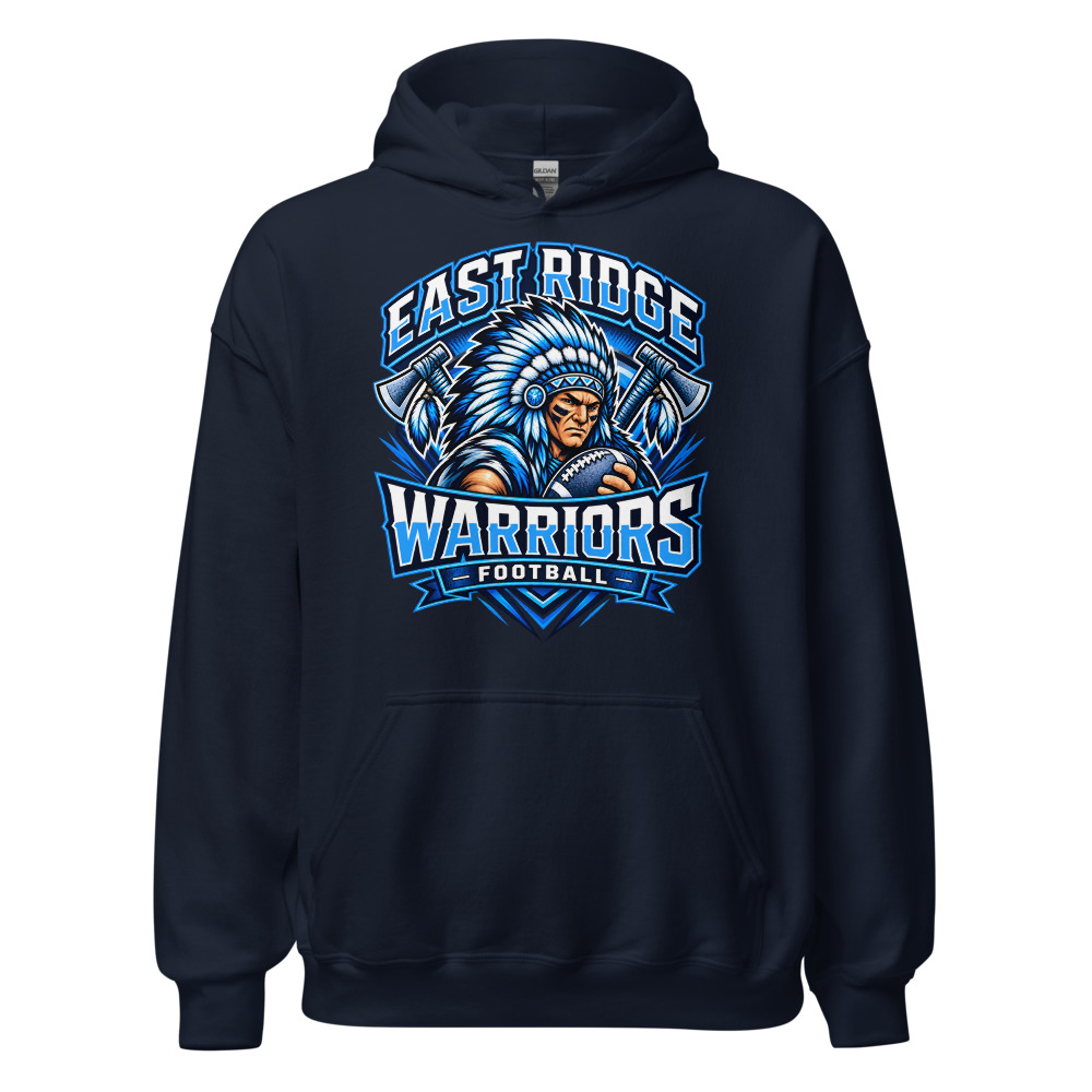 East Ridge Warriors Football Adult Hoodie