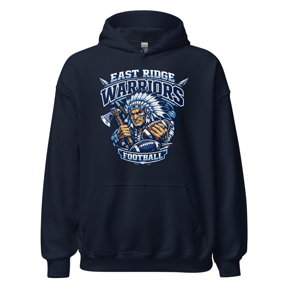 East Ridge Warriors Football Adult Hoodie