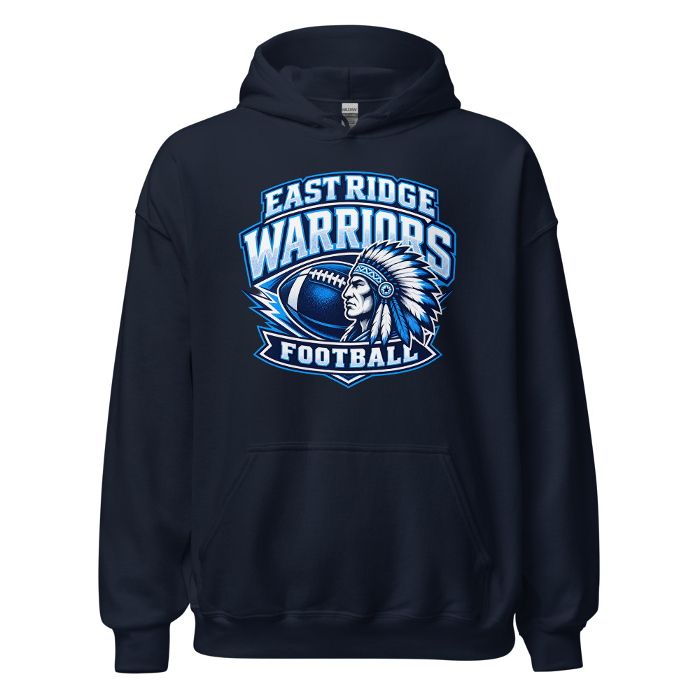 East Ridge Warriors Football Adult Hoodie