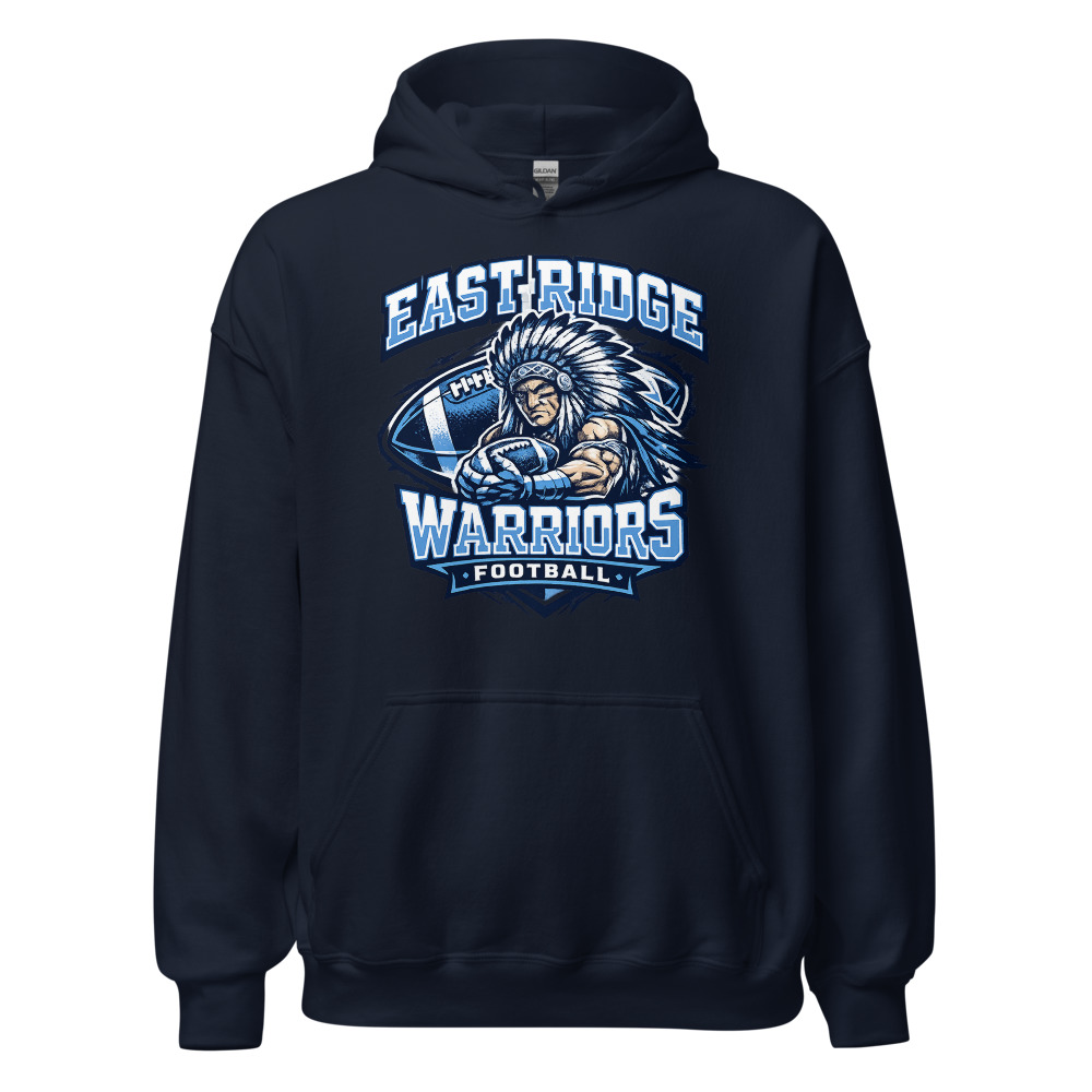 East Ridge Warriors Football Adult Hoodie