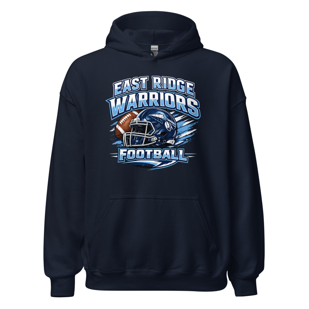 East Ridge Warriors Football Adult Hoodie
