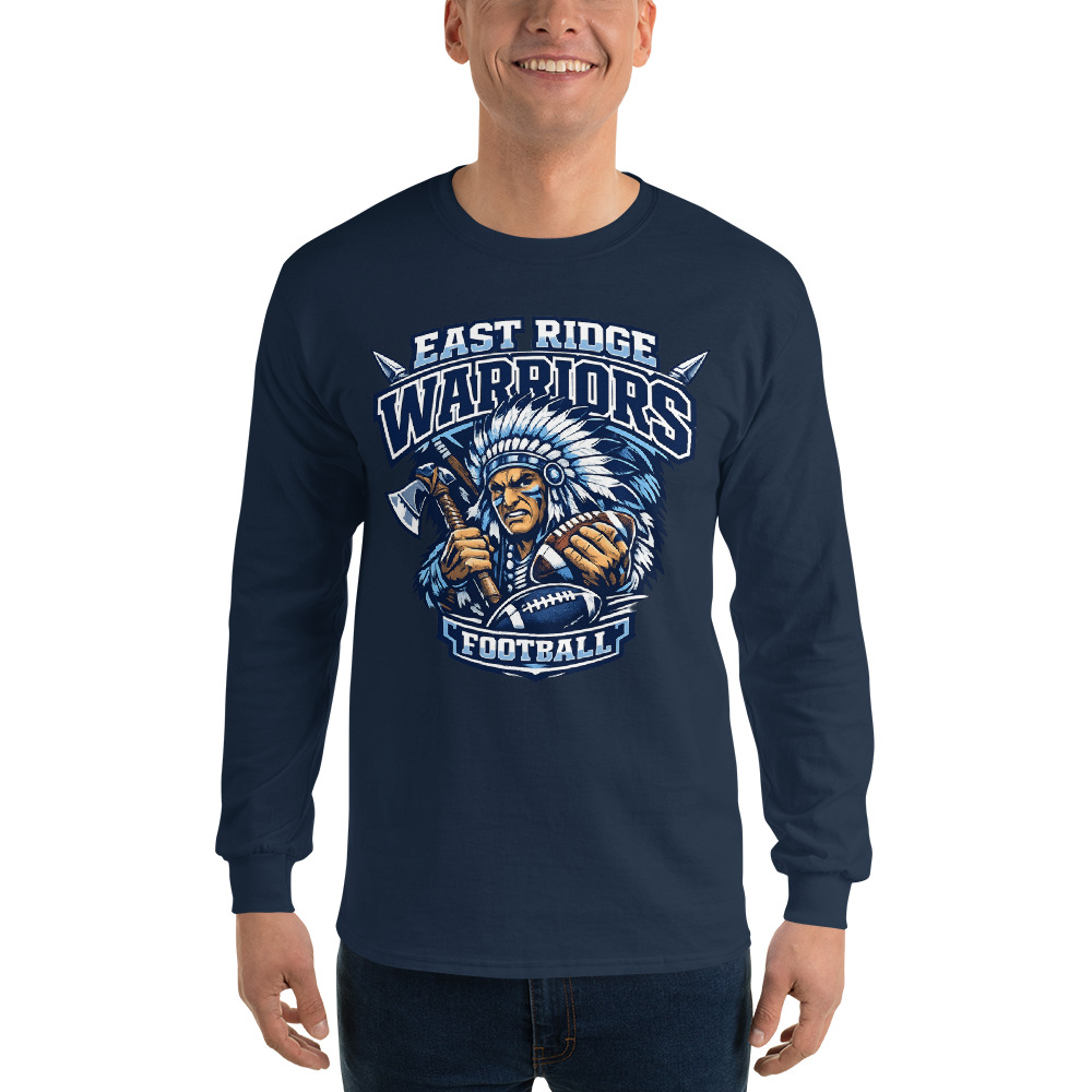East Ridge Warriors Football Adult Long Sleeve