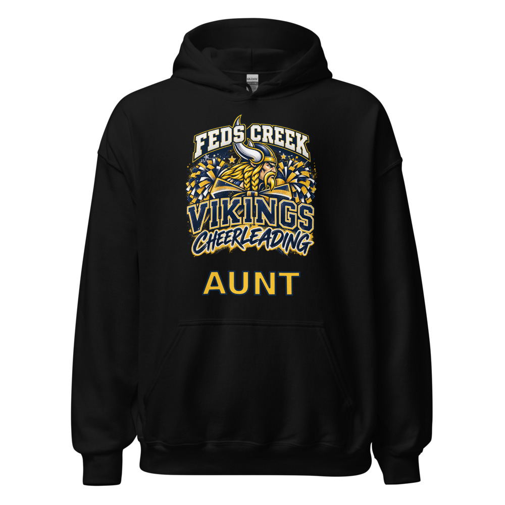 Feds Creek Vikings Cheerleading Adult Hoodie — Choose Your Family Role