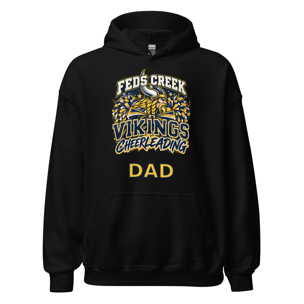 Feds Creek Vikings Cheerleading Adult Hoodie — Choose Your Family Role