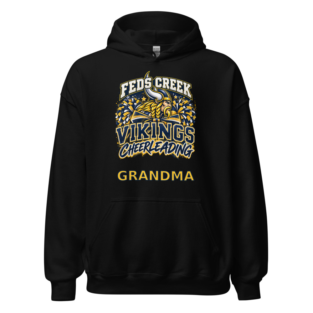 Feds Creek Vikings Cheerleading Grandma Adult Hoodie