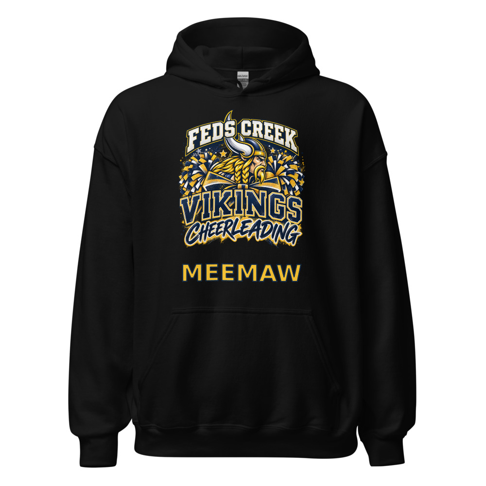 Feds Creek Vikings Cheerleading Meemaw Adult Hoodie