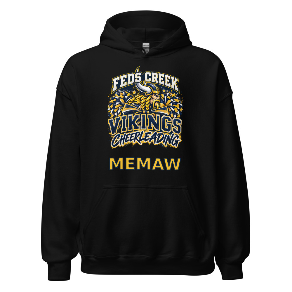 Feds Creek Vikings Cheerleading MEMAW Adult Hoodie