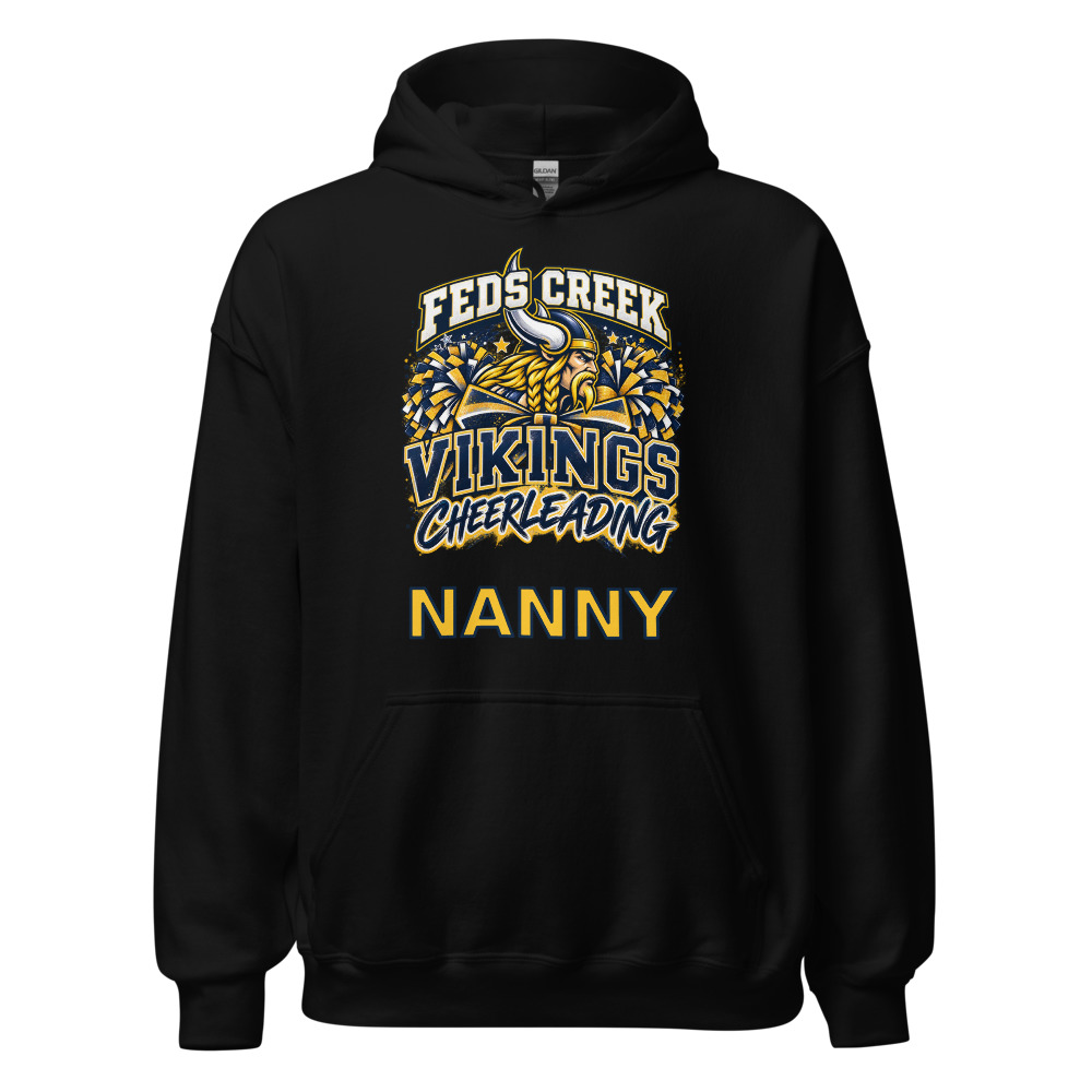 Feds Creek Vikings Cheerleading Nanny Adult Hoodie
