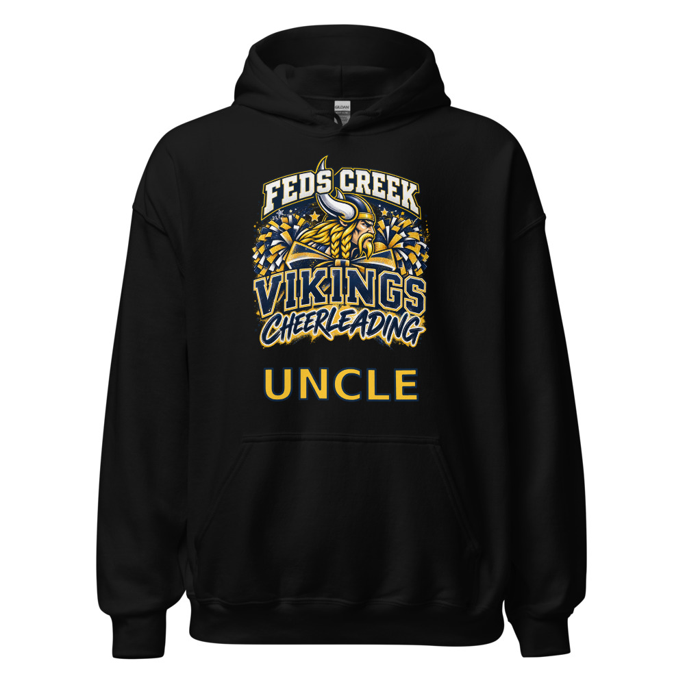 Feds Creek Vikings Cheerleading Uncle Adult Hoodie