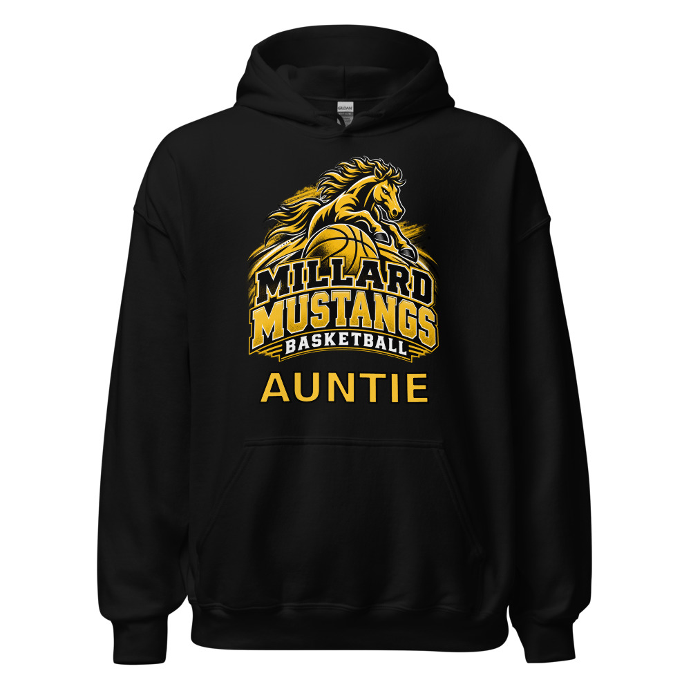 Millard Mustangs Basketball Adult Hoodie — Choose Your Family Role