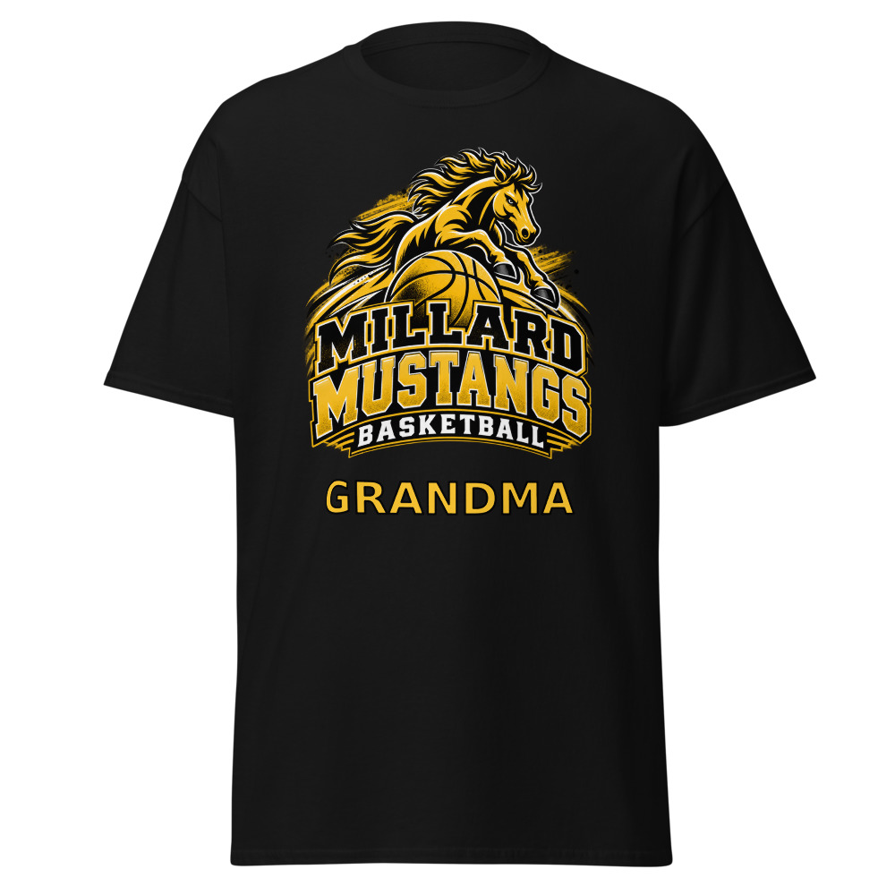 Millard Mustangs Basketball Grandma Adult Shirt