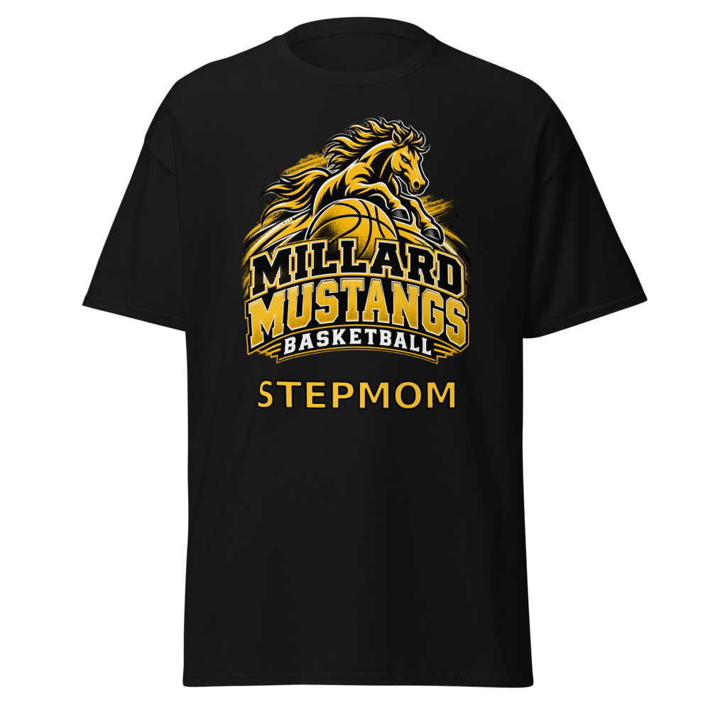 Millard Mustangs Basketball Stepmom Adult Shirt