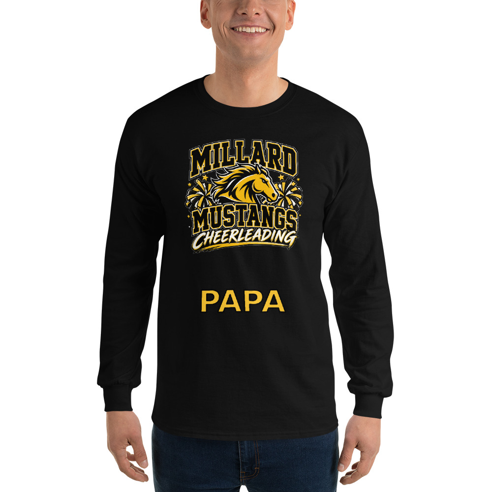 Millard Mustangs Cheerleading Adult Long Sleeve — Choose Your Family Role