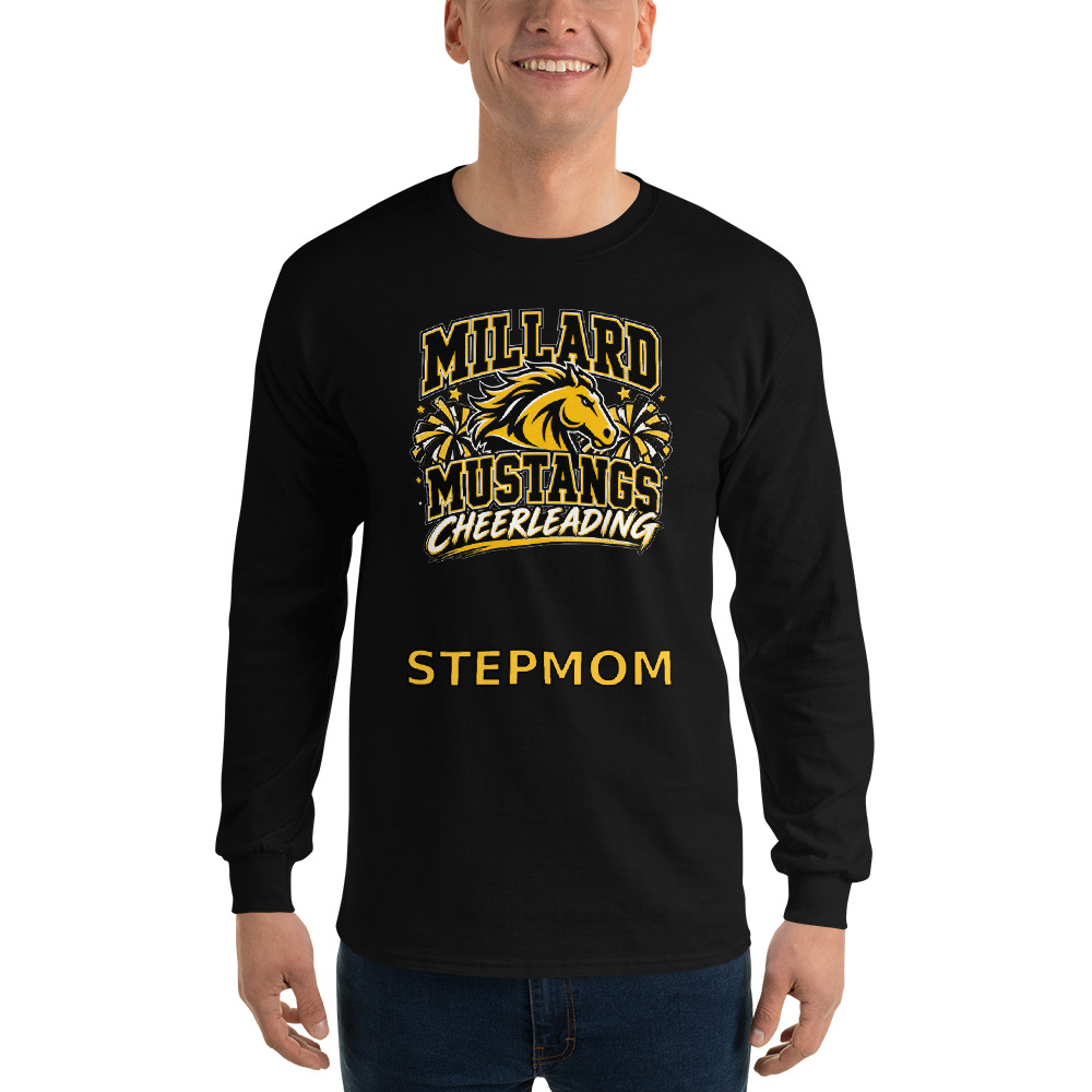 Millard Mustangs Cheerleading Stepmom Adult Long Sleeve