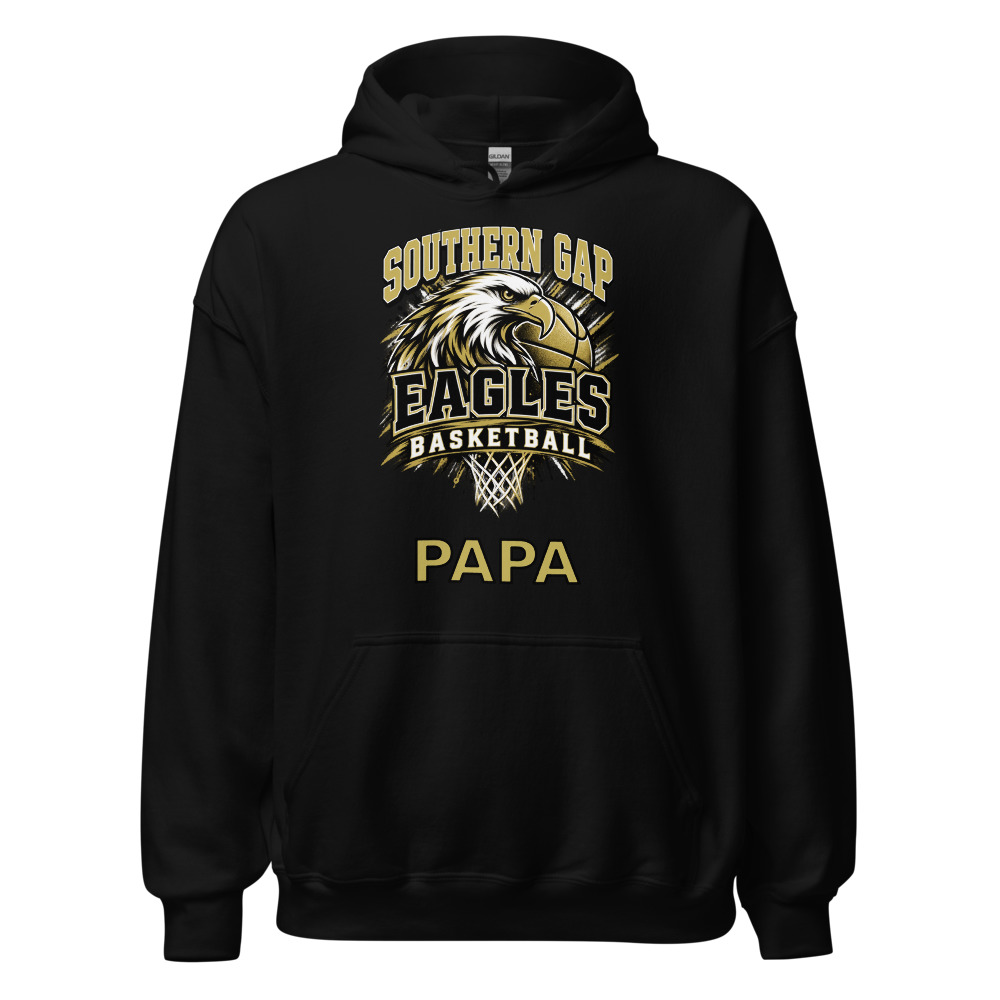 Southern Gap Eagles Basketball Papa Adult Hoodie