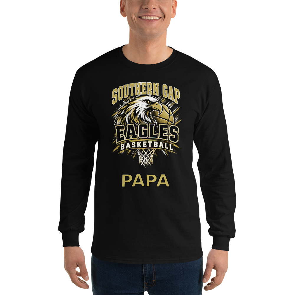 Southern Gap Eagles Basketball Papa Adult Long Sleeve